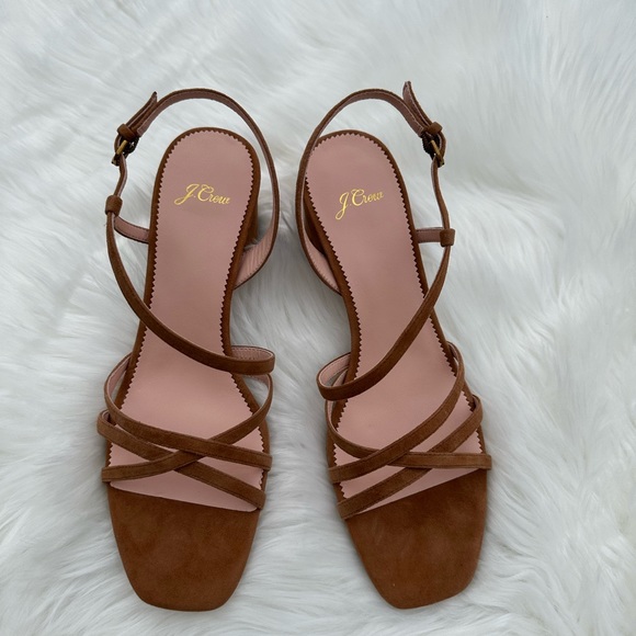 NWB J. Crew Odette Strappy Sandals - Carmel - Picture 2 of 12